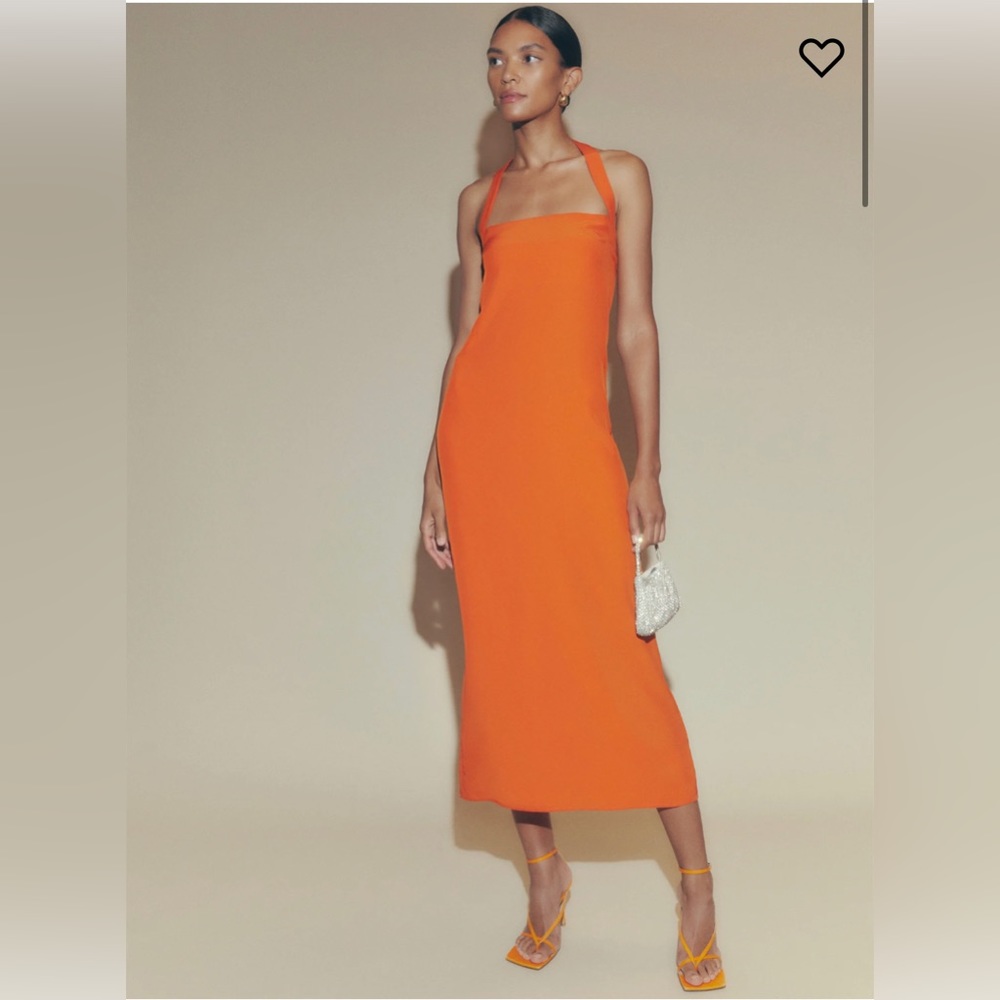 Reformation all silk dress in citrus